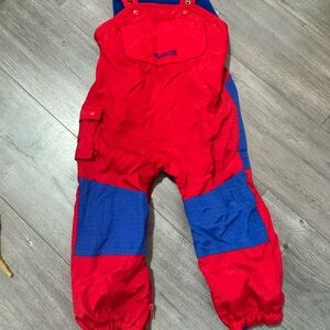 Columbia Kids Overalls in Red and Blue